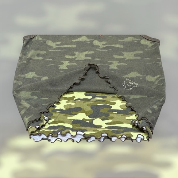 Y2K 2006 Disney Winnie The Pooh Camo Mesh Layer Tank Top Girls 10/12 Lettuce Hem - Picture 5 of 8